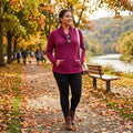 Ideology Women's Plus Size Cowl-Neck Top Pretty Plum, Size 1X by Vanessa Jane
