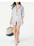 Dotti Womens Baja Striped Cotton Dress Swim Cover-up, Size Small by Vanessa Jane