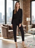 Lauren Ralph Lauren Jersey Long Sleeve Jumpsuit, Size 8 by Vanessa Jane