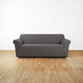 Sure Fit Stretch Delicate Leaf Sofa Cover in Grey by Vanessa Jane