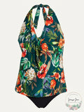 Magicsuit Serenity Sophie Printed Halter Tankini Top, Size 8 by Vanessa Jane