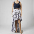 Speechless Juniors Floral High-Low Skirt Set, Purple/Blue Size 5 by Vanessa Jane