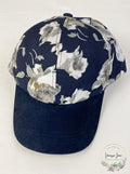 Inc Floral Suede Baseball Cap by Vanessa Jane