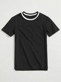Jaywalker Big Boys Contrast Collar T-Shirt, Size Medium by Vanessa Jane