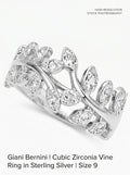 Giani Bernini Cubic Zirconia Vine Ring in Sterling Silver,Size 9 by Vanessa Jane