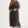 Lucky Brand Plus Dot Print Maxi Dress, Size 3X by Vanessa Jane