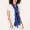 INC International Concepts Sheer Stripes Wrap One Size Blue by Vanessa Jane
