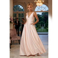 Blondie Nites Juniors Satin V-Neck Gown, Size 1 by Vanessa Jane