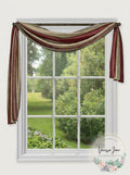 Achim Home Ombre Window Curtain Scarf, 50x144 Burgundy by Vanessa Jane