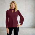 Jm Collection Sheer-Sleeve Top,Size XL by Vanessa Jane