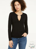 INC V-Neck Hardware Top, Size XS by Vanessa Jane