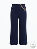 Charter Club Petite Cropped Sailor Pants, Size 4P by Vanessa Jane