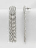 Aqua Crystal Fringe Drop Earrings by Vanessa Jane