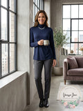Style and Co Mock-Neck High-Low Top, Size Large by Vanessa Jane