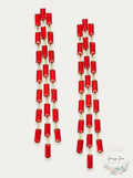 Thalia Sodi Gold-Tone Stone Triple-Row Linear Drop Earrings by Vanessa Jane