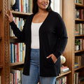 Amazon Essentials Womens Lightweight Open-Front Cardigan Sweater, 1x/Black by Vanessa Jane