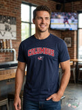 NHL Columbus Blue Jackets Mens Cotton Tee, X-Large, Navy by Vanessa Jane