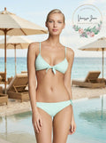 ZINKE Womens Front Tie Triangle Bikini Top,Size Medium by Vanessa Jane