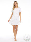 Flora by Flora Nikrooz Maura Ribbed Sleep T-Shirt Nightgown, Size Medium by Vanessa Jane