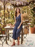 Style and Co Printed Drawstring-Waist Jumpsuit, Size XL by Vanessa Jane