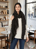 Cejon Basketweave Gauzy Travel Scarf & Wrap One Size by Vanessa Jane