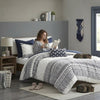 Ink Ivy Mila Cotton Printed Comforter Set With Chenille Full/Queen
