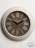 Patton Wall Decor 12 Inch Traditional White Wash Roman Numeral Clock by Vanessa Jane