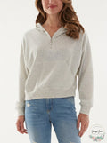 Bcx Juniors Zip-Neck Thermal Hoodie, Size Large by Vanessa Jane