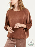 Alfani Satin Dolman-Sleeve Bubble Top, Size XL by Vanessa Jane
