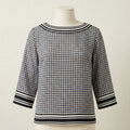 NY Collection Printed Tunic 3/4 Sleeve , Size Petite Medium Bicolor by Vanessa Jane