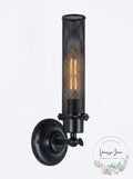 Elegant Lighting 1450W5BK Nelson 1 Light Black Wall Sconce by Vanessa Jane