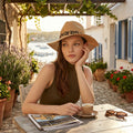 August Hat Company Leopard Print-Trim Hat by Vanessa Jane