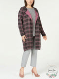 NY Collection Plus Size Jacquard Plaid Cardigan, Size 1X by Vanessa Jane