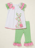 Rare Editions Toddler Girls 2-Pc. Ruffled Bunny Top and Leggings Set 2T/2 by Vanessa Jane