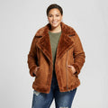 Style & Co Plus Size Faux-Shearling Moto Jacket, Size 0X by Vanessa Jane