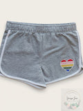Ideology Little Girls Rainbow Heart Shorts, Size 2T by Vanessa Jane
