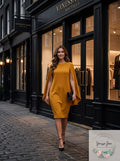 Alfani Scoop-Neck Cape Shift Dress, Size M by Vanessa Jane