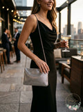 International Concepts Women's Tahlor Mesh Crossbody Pouch, Silver, Size OS by Vanessa Jane