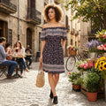 Style & Co Off-the-Shoulder Printed Dress, Size Large by Vanessa Jane