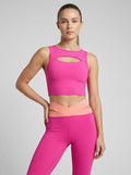 Aqua Athletic Scoop Neck Cutout Sports Bra, Size Small by Vanessa Jane