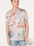Guess Mens Summer Nights Graphic T-Shirt, Small by Vanessa Jane