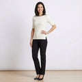 Lauren Ralph Lauren Velvet-Trim Boatneck Top, Size Medium by Vanessa Jane