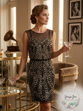 Adrianna Papell Embellished Illusion Dress, Size 2 by Vanessa Jane