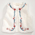 First Impressions Girls Embroidered Faux Fur Vest, Size 3 by Vanessa Jane
