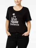 NY Collection Women's Plus Graphic Tee Knit Top, Size 1X by Vanessa Jane