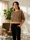 Jenni Cotton French Terry Lounge Top, Size Medium by Vanessa Jane