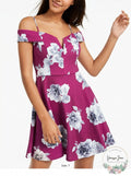 City Studios Juniors Off-the-Shoulder Floral-Print Dress, Size 7 by Vanessa Jane