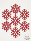 Amscan Snowflake 11Inches Decorations, Glitter Red, 11/Pack by Vanessa Jane