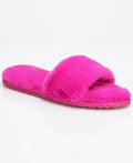 INC International Concepts Women’s Faux-Fur Slide Slippers – Magenta X-Large by Vanessa Jane