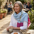 Echo Design Women's Cabana Stripe Cotton Wrap Coastal Blue One Size by Vanessa Jane